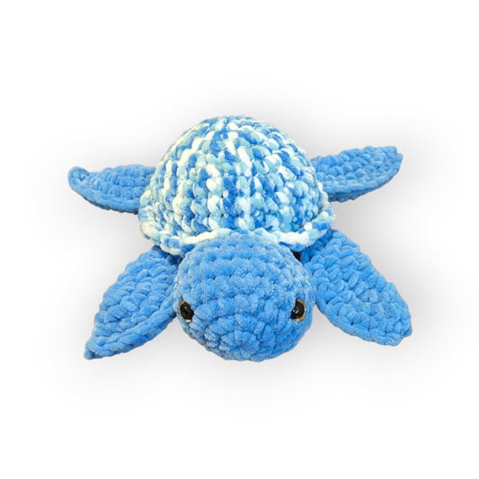 Bluey the Turtle | Blue Tie Dye Turtle | Crochet Stuffed Turtle | Turtle Plushie